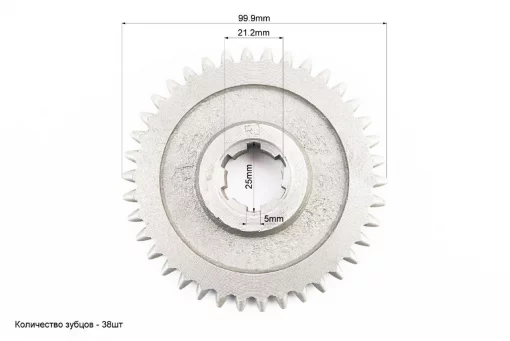 КПП-Шестерня ведуча 2-й передачі 101-2 Z-38 (можливий наліт), M175/195N, YQ-604191