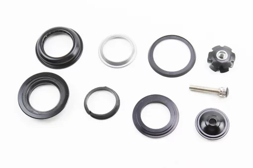 Кермова колонка 1-1/8" (44/28,6x44/30мм) безрізьбової вилки, напівінтегрована, чорна H148, ВЕЛОЗАПЧАСТИНИ, YQ-403628