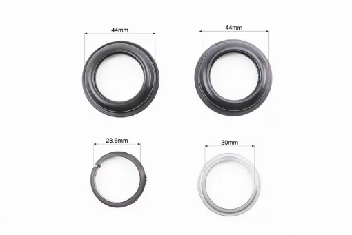 Кермова колонка 1-1/8" (44/28,6x44/30мм) безрізьбової вилки, напівінтегрована, чорна H148, ВЕЛОЗАПЧАСТИНИ, YQ-403628