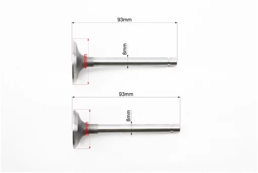 Клапана впускной (H-93; D-40; d-7,95), выпускной (H-93; D-34; d-7,95) к-кт GZ195, D190/195N, YQ-604232