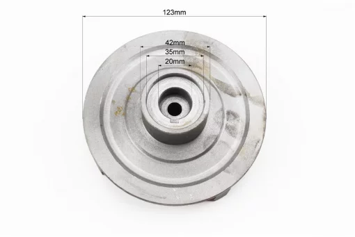 Робоче колесо (крильчатка) D-123мм, під вал d-20мм, 4 лопаті, чавун, Мотопомпа, YQ-611004