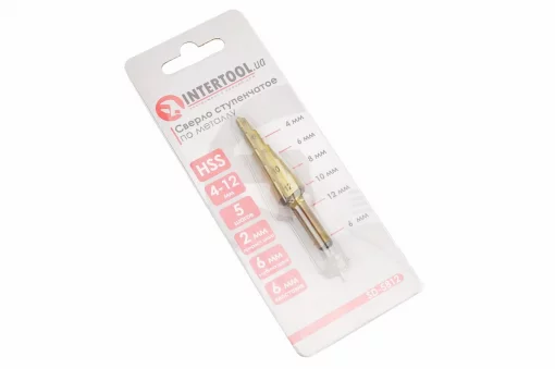 Свердло по металу ступінчасте 4,6,8,10,12 мм HSS (SD-5812), Витратні матеріали, YQ-703208