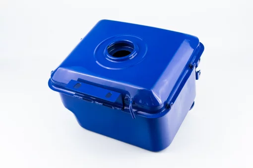 Бак топливный R195NM, 260x230x200мм, потайная горловина, отверстие под кран топливный, синий, D190/195N, YQ-624031
