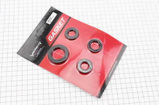 Сальники к-кт 4шт (16,4x30x5; 17x30x6; 19,8x30x5; 27x42x7) двигуна, 50-100сс 4Т, YQ-309365