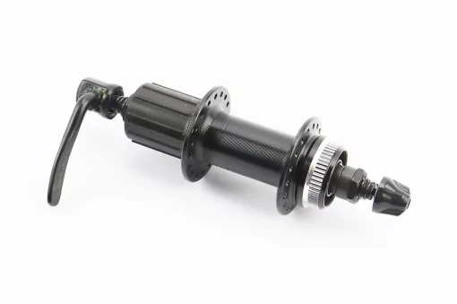 Втулка задняя MTB алюминиевая 14Gx36H под кассету 8-10зв, Disk-brake Center Lock, крепл. эксцентрик, чёрная FH-TX505,