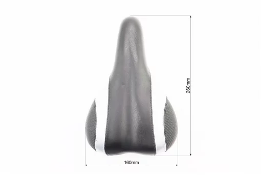 Сидіння MTB 260x160мм, чорно-сіре AZ-69D, ВЕЛОЗАПЧАСТИНИ, YQ-411915