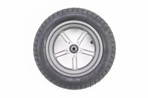 Колесо заднее 10" алюминиевое, пром-подшипники (12х28х8) 6001 2RS, под Disk-brake, Е9 (электросамокат), ЗЧ-ЕЛЕКТРО техніка,
