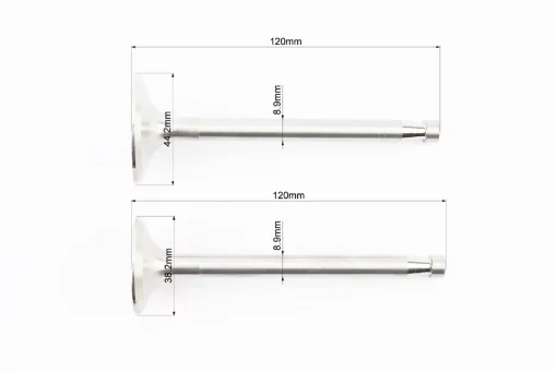 Клапана впускной (H-120; D-44,2; d-8,9), выпускной (H-120; D-38,2; d-8,9) к-кт ZH1105, D(ZS1100), YQ-610113