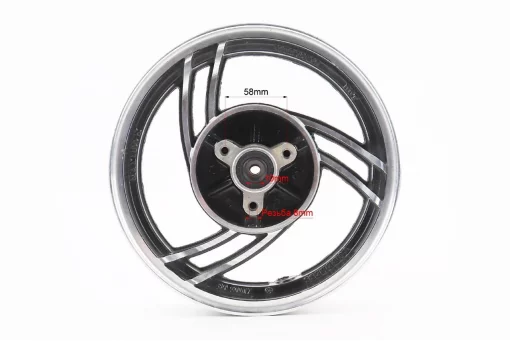 Диск передний литой MT2,15x10 d10мм (диск торм. 3 болта) "3 луча", чёрный, ДИСКИ, YQ-306093