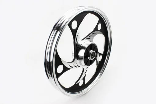 Диск задній литий 17x1,6 ALPHA/ACTIVE "хвиля", чорний (вісь 12мм), ACTIVE, YQ-320431