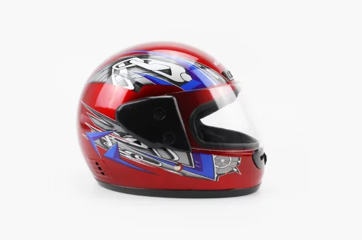 Шлем интеграл HF-101 M, красный с рисунком Q23-BL, ШОЛОМИ, YQ-330583