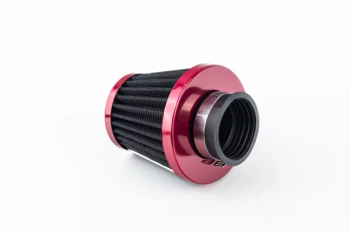 Фильтр воздушный нулевой 35мм, прямой "конус", красный, чёрная сетка (большой), РІЗНЕ, YQ-354873