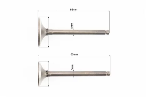 Клапана впускной (H-65; D-28), выпускной (H-65; D-23) к-кт 2шт, 150cc, 125-150сс 4Т, YQ-310095