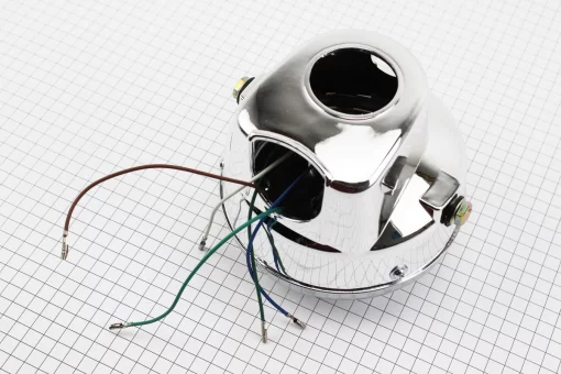 Фара передняя "хром" ALPHA круглая D=150mm, FIX-318385