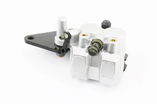 Гальмівний супорт задньої системи (двопоршневий)+колодки тип 2, сріблястий, STORM, YQ-317079