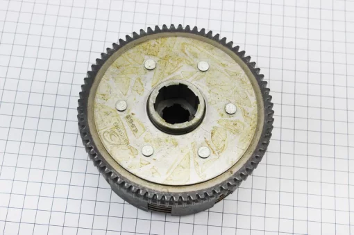 Зчеплення, маховик в зборі (4 болти, маховик 73 зуб.), CG125-250, YQ-326376