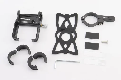 Держатель телефона на руль алюминиевый, ширина 55-100мм регулируемая, чёрный P10, ВЕЛОАКСЕСУАРИ, YQ-409603