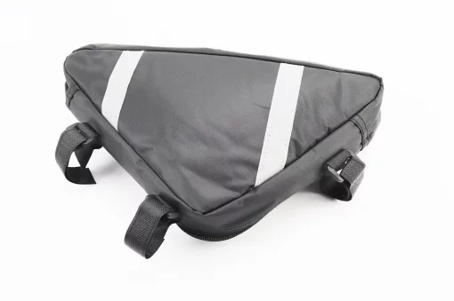 Сумка под раму треугольная 280х220х200мм, крепл. на липучке, влагозащитная, светоотражающие полосы, чёрная, ВЕЛОАКСЕСУАРИ,