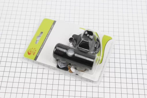 Фонарь передний 1 диод 150 lumen алюминиевый, Li-ion 3.7V 600mAh зарядка от USB, влагозащитный, чёрный JY-7012F-C, FIX-409513