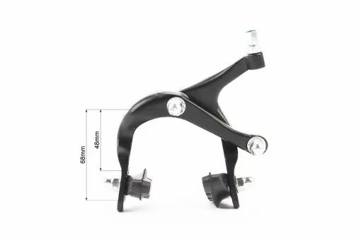Гальмо ROAD V-brake кліщового типу, переднє+заднє, хід колодки 48-68мм, алюмінієве, чорне, ВЕЛОЗАПЧАСТИНИ, YQ-406469