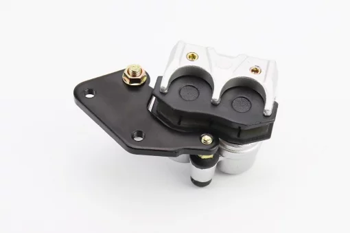 Гальмівний супорт задньої системи (двопоршневий)+колодки тип 3.2, сріблястий, STORM, YQ-317593