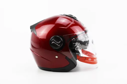 Шлем открытый с очками AK-720, красный, ШОЛОМИ, YQ-330714