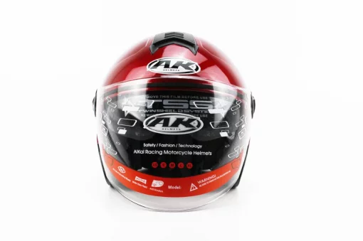 Шлем открытый с очками AK-720, красный, ШОЛОМИ, YQ-330714