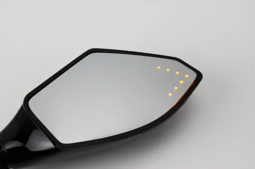 Дзеркала з поворотниками "ромб" під два болта к-кт, чорний (довга ніжка), ЗЧ-МОТО, YQ-337626