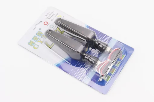 Поворотник диодный на гибкой ножке+габарит, белый LED "ЛОДОЧКА", секвентальный, к-кт 2шт тип 2, ФАРИ, ПОВОРОТИ, YQ-354216