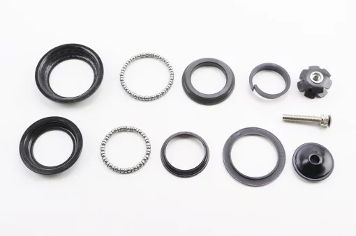 Рулевая колонка 1-1/8"x1-1/4" (44/28,6x50,6/30мм) безрезьбовой вилки, полуинтегрированная, чёрная H-100, ВЕЛОЗАПЧАСТИНИ, YQ-406772