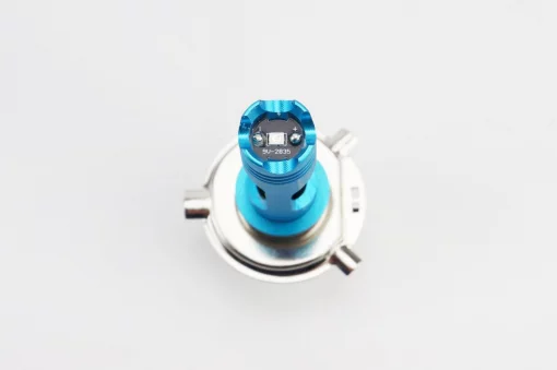 Лампа фары диодная LED-2+1 H4, синяя подсветка (синяя), ЛАМПИ, YQ-354518