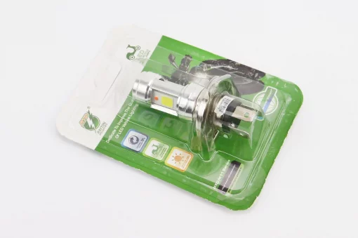 Лампа фары диодная LED-3+1 H4 (линза с синей подсветкой), ЛАМПИ, YQ-354520