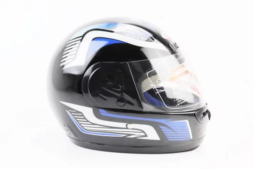 Шлем интеграл с воротом HK-221, чёрный с рисунком, ШОЛОМИ, YQ-360243