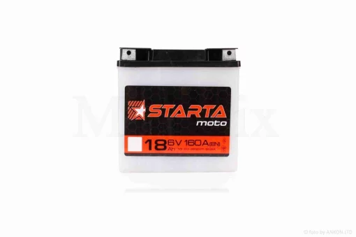 Акумулятор кислотний 6V 18A 140-85-140mm плоска клема "STARTA" УКРАЇНА, QT-007653