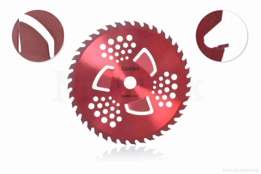 Нож косы 40T D255 d25.4 победит #СОКОЛ-3T (красный), QT-003721