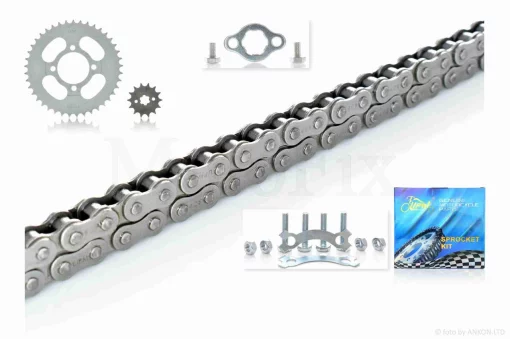 Зірки трансмісії пара Delta 428-14/41 +ланцюг 136L "LIPAI" (SIlVER), QT-030471