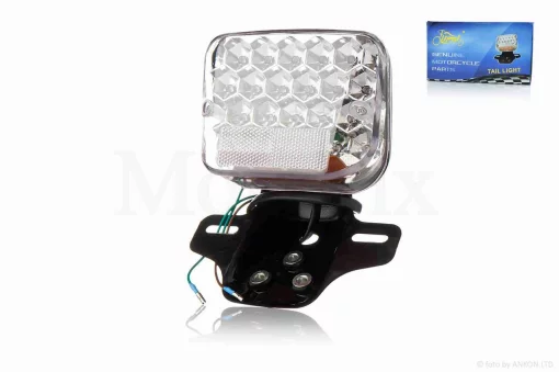 Стоп у зборі Delta діодний без поворотів, прозорий +кронштейн "LIPAI", QT-008809