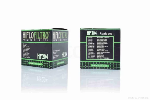 Фильтр масляный мото HF204 D65/H64 черный "HIFLO" ТАЙЛАНД, QT-004305