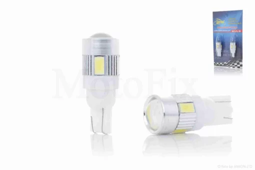 Лампи діодні поворотів безцокольні T15 6 кристалів, 2шт, біла лінза "LIPAI", QT-004341