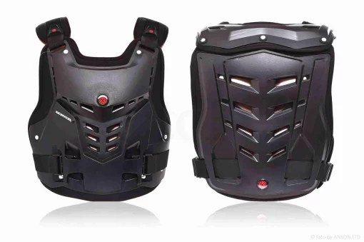 Мотозащита черепаха "SCOYCO" #AM05, XL, черная, полипропилен, QT-004802