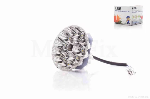 Модуль светодиодный в фару (вставка) круглый, 19 диодов без стекла D80, QT-004440