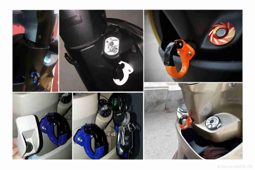 Гачок багажний з карабіном (чорно-білий) , QT-005532