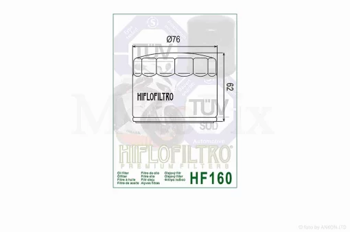 Фильтр масляный мото HF160 D76/H62 "HIFLO" ТАЙЛАНД, QT-004571
