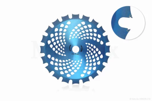 Ніж коси 40T D255 d25.4 побідит двосторонній "DR" (синій), QT-004680