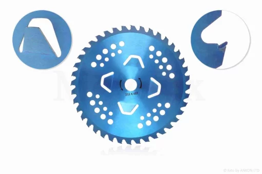 Ніж коси 40T D255 d25.4 побідит #СОКОЛ-4T (синій), QT-004681