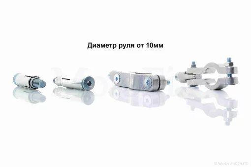 Защита рук на руль (пара) мото #33 "FHS" (желтая), QT-012202