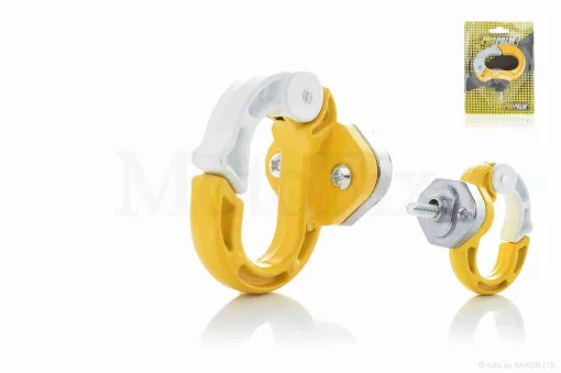 Крюк багажний з карабіном (жовто-білий) , QT-005016