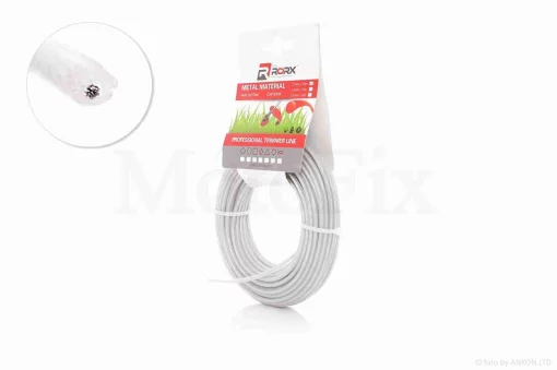 Лісочка коси армована (сталь) 3.0mm коло 15m "RORX", QT-005117