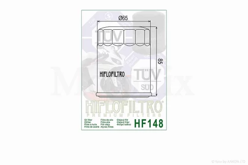 Фильтр масляный мото HF148 D65/H85 "HIFLO" ТАЙЛАНД, QT-005121