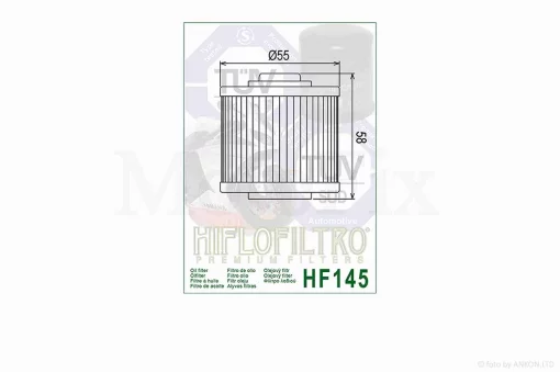 Фильтр масляный мото HF145 D55/H58 "HIFLO" ТАЙЛАНД, QT-005123